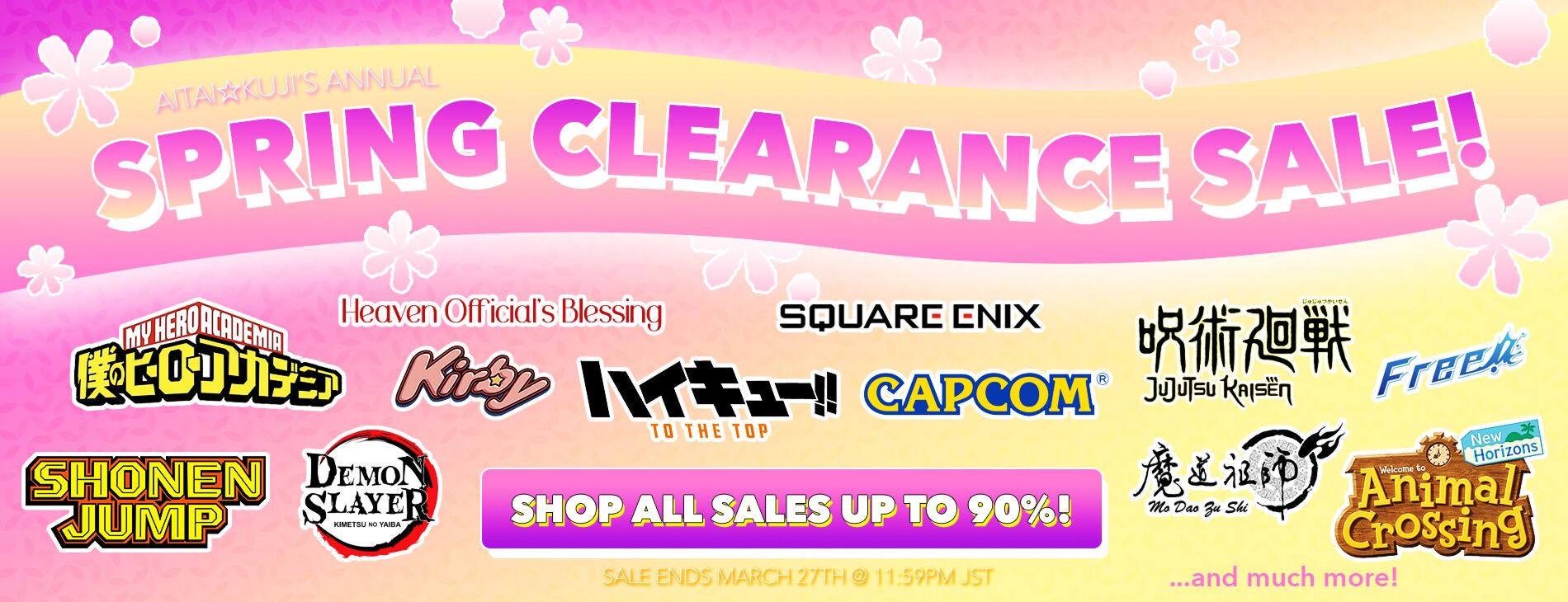 Aitai☆Kuji on Twitter "🌸🌸🌸Our Spring Clearance is here!!!🌸🌸🌸 Shop our
