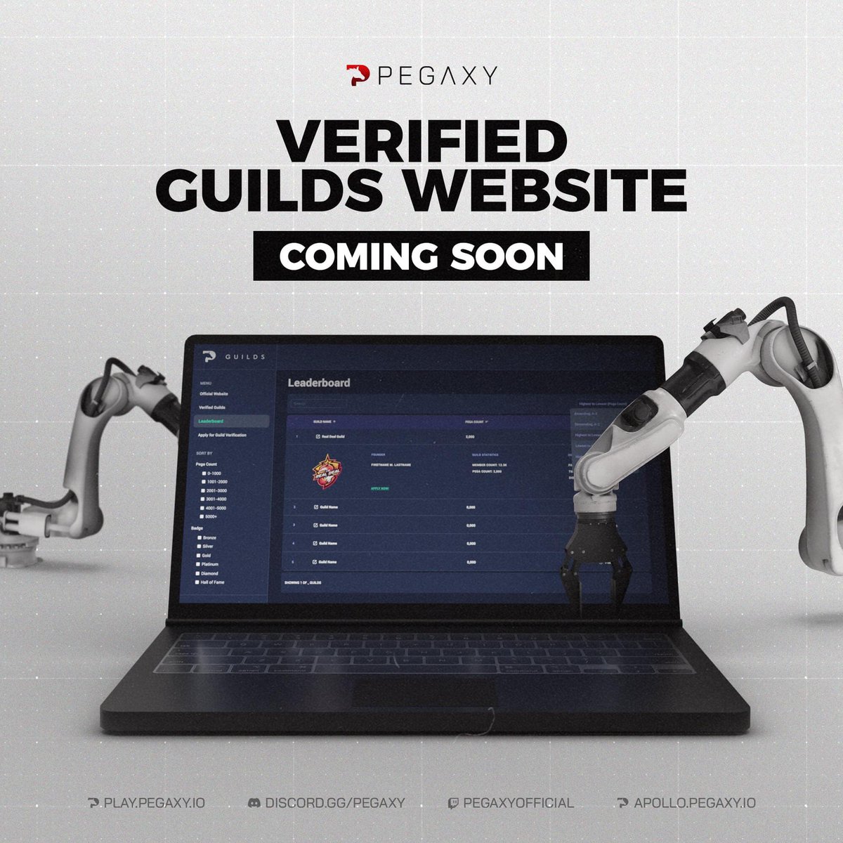AzGuildGaming's tweet photo. Claiming to be one of the verified guild in Pegaxy community. Help us by following our social media sites.
FB | https://t.co/r4AMdXS8Jf
IG | https://t.co/mBnouVzQzk
Twitter | https://t.co/E6v8xEb5PC
#AZGuild #AZ #AZNFT #AZNFTCommunity #VerifiedGuild #Pegaxy #Pegaxyupdate https://t.co/UisFXnBsgp