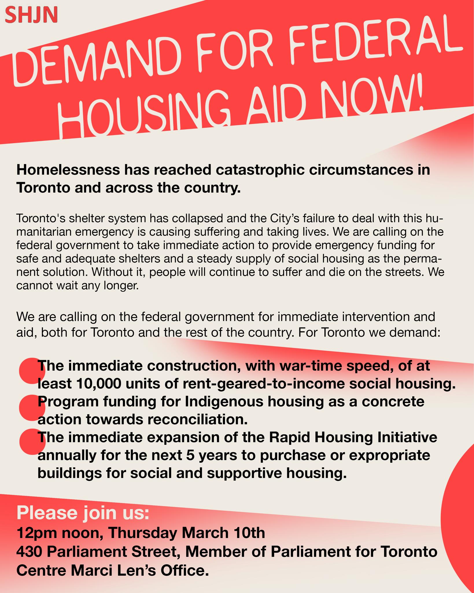 Shelter and Housing Justice Network on Twitter "📣Join us at 12 p.m