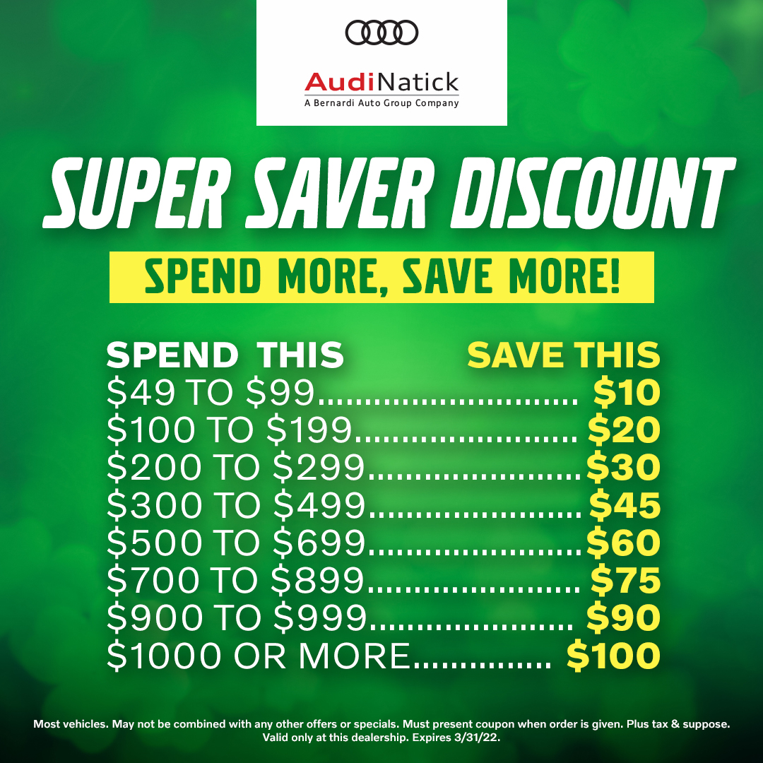 AudiNatick's tweet photo. ☘️ Feeling lucky? Come in today and save at Audi Natick! https://t.co/KwB8JtxYa8 https://t.co/nkpes9Ut1a