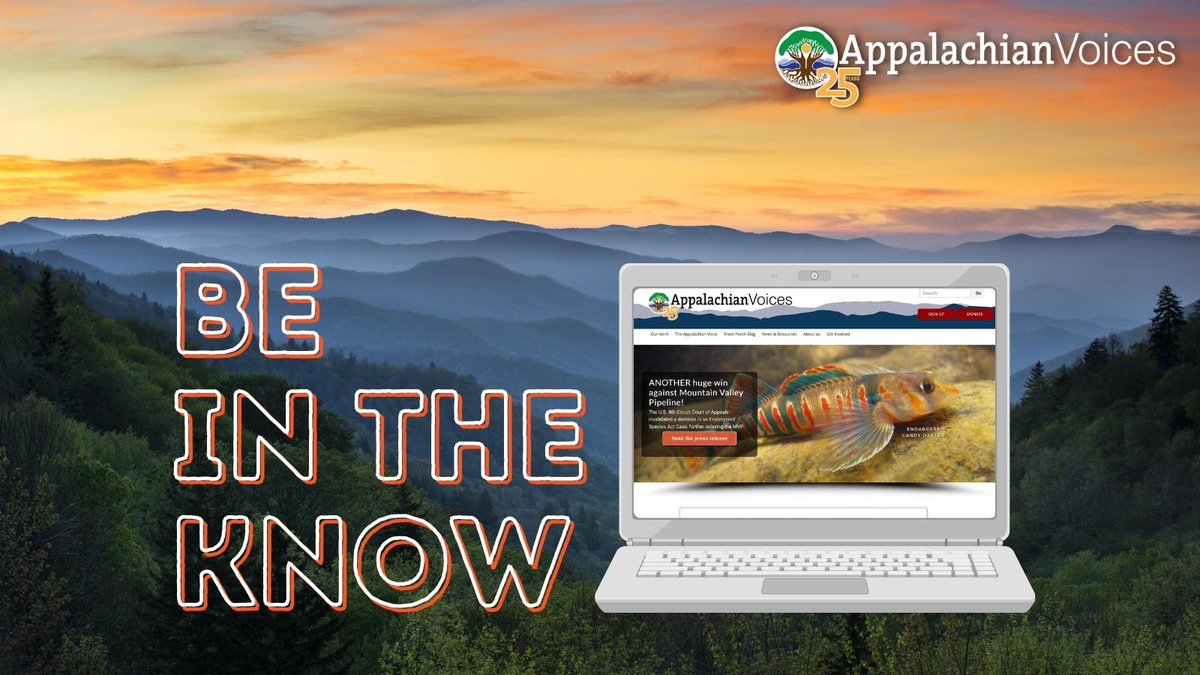 AppVoices's tweet photo. Stay informed on important environmental and community issues in Appalachia. Sign up now!
https://t.co/7VLs4ZWXnd
#appalachianvoices #appvoices #environment #appalachia #energy #mountains #ilovemountains #av2022 #news #beintheknow https://t.co/v9rR1O1fEC