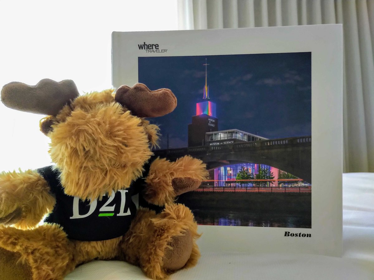 D2L's tweet photo. The D2L Moose is in Boston and looking for things to do! Do you have a suggestion - comment below! 
P.S Fusion registration is OPEN! Register today: https://t.co/p0LcePdNT1

#d2lfusion #fusion2022 #lifeatd2l #edutech https://t.co/CkGeNVW9g6