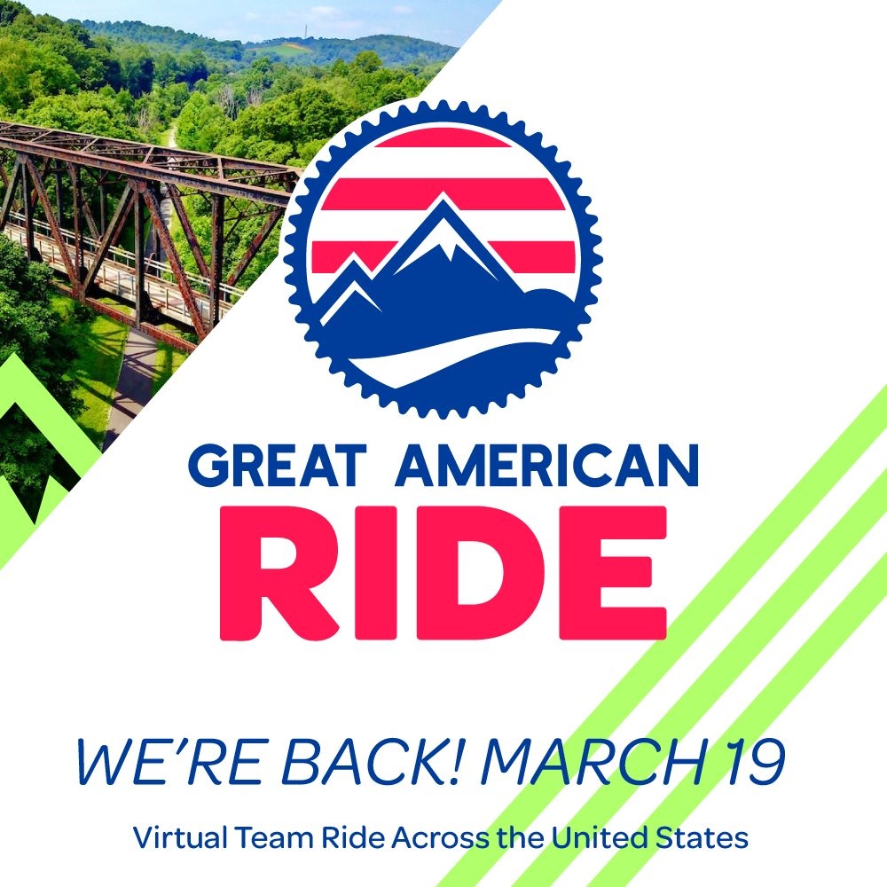 railstotrails's tweet photo. Ready to team up and get riding? Sign up for @SportsBackers' Great American Ride, a 3,700-mile virtual team ride that takes you across the route of the Great American Rail-Trail. 

The #GARide kicks off on March 19, so learn more and register today ➡️ https://t.co/uvyxnz1Fw0! https://t.co/4SSqVWjQkY