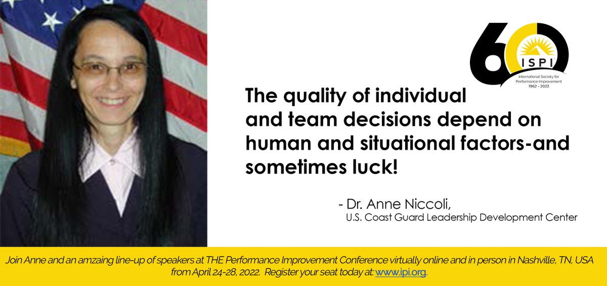 Join Anne Niccoli in Nashville April 27th @ 4:00
lnkd.in/dJ7rE3aJ
#ISPI60thAnniversary