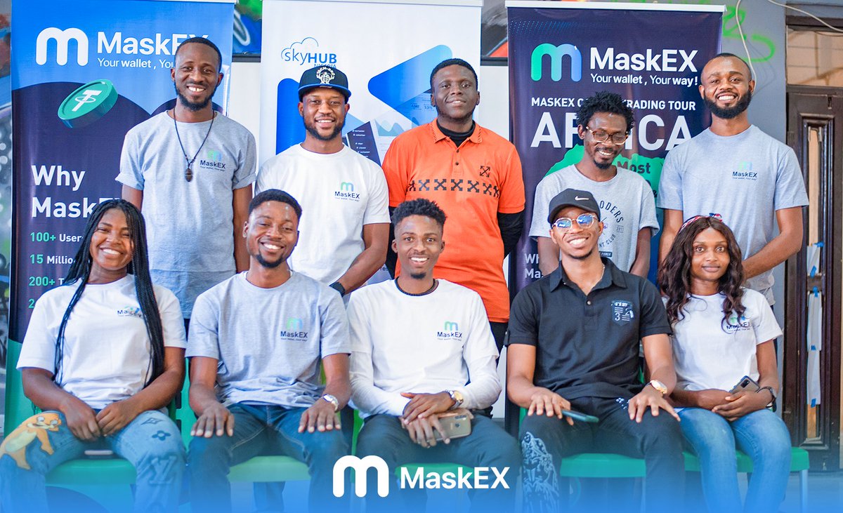 MaskEXGlobal's tweet photo. The Crypto educating seminars in Africa sponsored by MaskEX are finished and we had a blast! We are impressed by the African people's energy and motivation😍 It was an exciting experience for us!

#MaskEXWallet #MaskEXAfrica #MaskEXCryptoTour #Cryptocurrency #Investing #Trading https://t.co/kCdC4Z4GpA