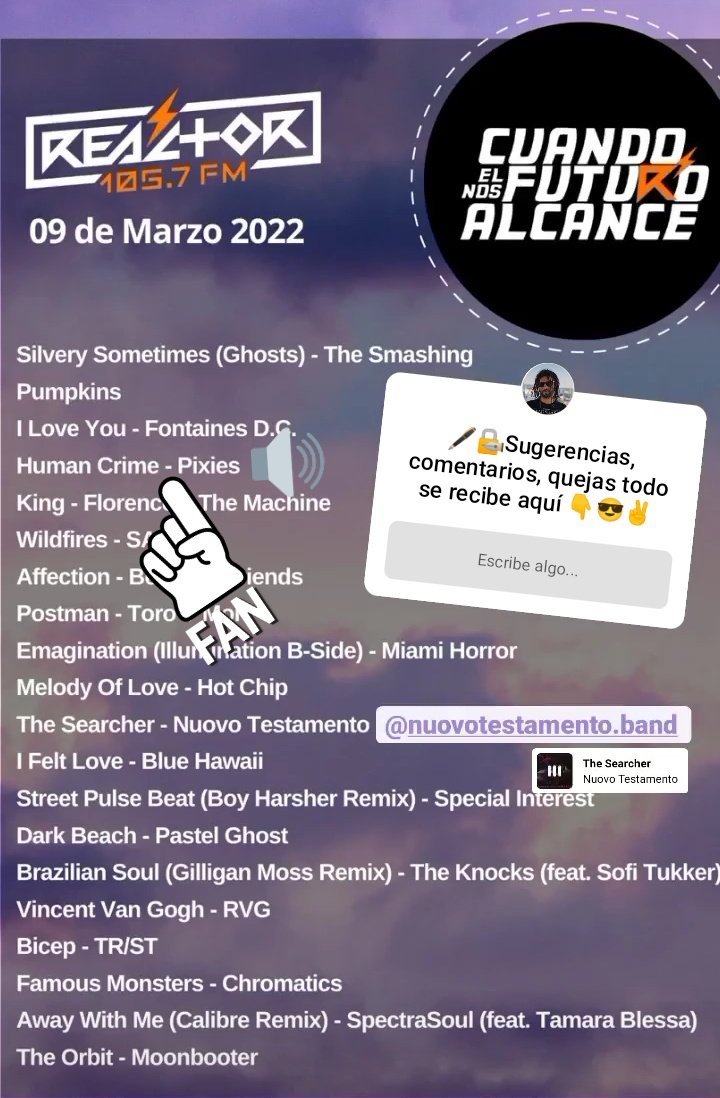 the_pelitos's tweet photo. 🎶 #HumanCrime de .@PIXIES en @Reactor105 📻 🇲🇽 ya faltan menos días para verlos en @vivelatino 🇲🇽 #CuandoElFuturoNosAlcance @radiorlando 🎤👇🏻 https://t.co/qTN91zcG2v