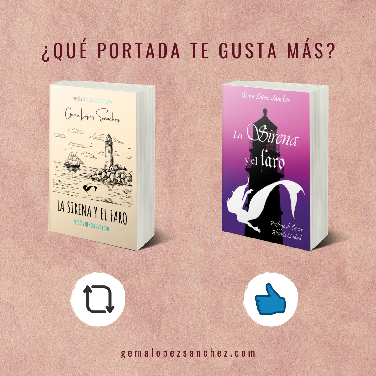 ¡URGENTE! Necesito opiniones para la portada de #LaSirenayelFaro 🧐 ¿Cuál os parece mejor para este libro de #poesía?

👉bit.ly/lasirenayelfaro