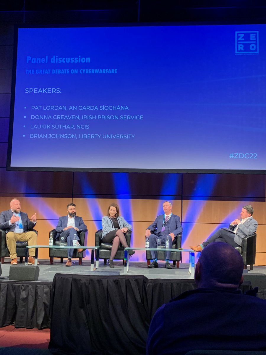 Panel moderated by <a href="/jonathanhealy/">Jonathan Healy</a> on Cyberwarfare. Could not be more on point with what's happening in Ukraine at the moment.

#ZDC22 #preventphishing
