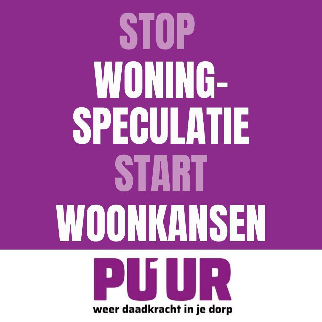 PUUR is voor de aanpak van speculatie en winstzucht op de woningmarkt.

#StartPUUR #gemeenteraadsverkiezingen2022 #weerdaadkrachtinjedorp #StemPUUR #gemeentenoordwijk #noordwijk #noordwijkbinnen #noordwijkaanzee #noordwijkerhout #dezilk