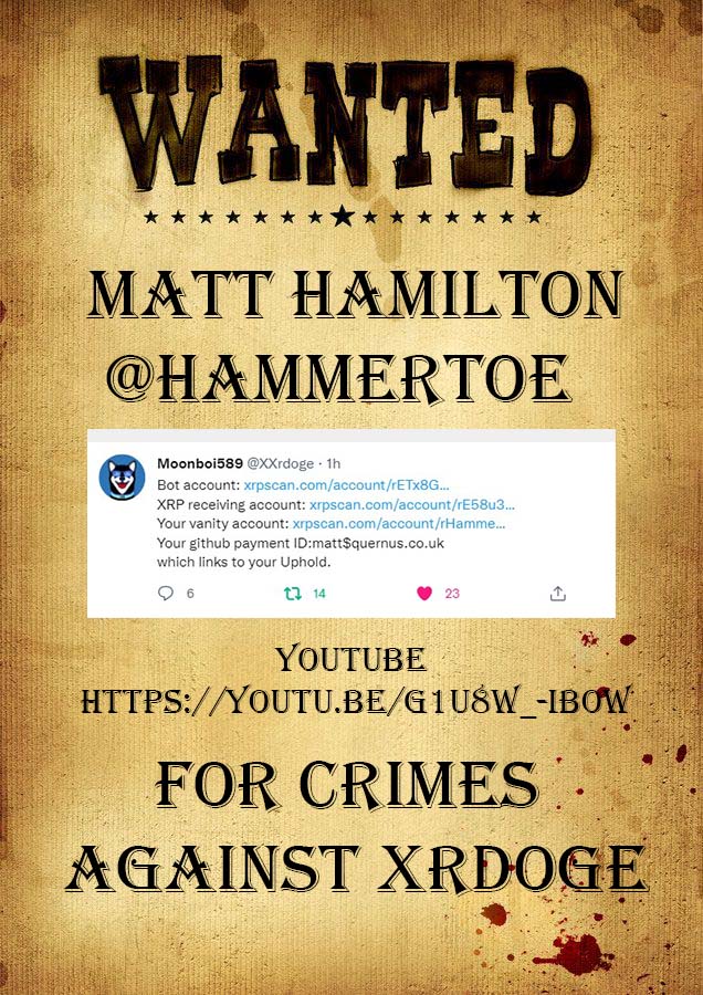 LadyKristin222's tweet photo. @HammerToe 
@CLR969 @XRDOGE_theone @Xrpislandghost @XXrdoge @KarimGhezali2 @JeffWongChunFei @XRPThundercat @golden111B @JayyB_MTL 
#XRdoge 
#XRPArmy https://t.co/dqoR8OQEVI