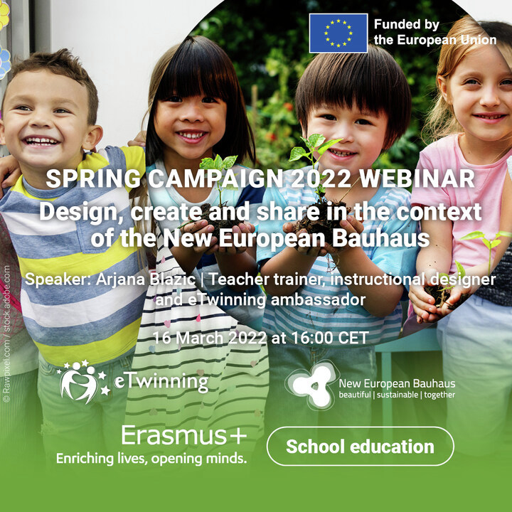 👩‍🏫How to design quality, inclusive and creative learning environments?

📅Join the Spring Campaign webinar on 16/03 to know more!

🎤 Cecile Le Clercq <a href="/EU_Commission/">European Commission</a>
🎤 <a href="/abfromz/">Arjana</a> #eTwinning ambassador

Register here⤵️
teams.microsoft.com/registration/8…

#eTw4Future #NewEuropeanBauhaus