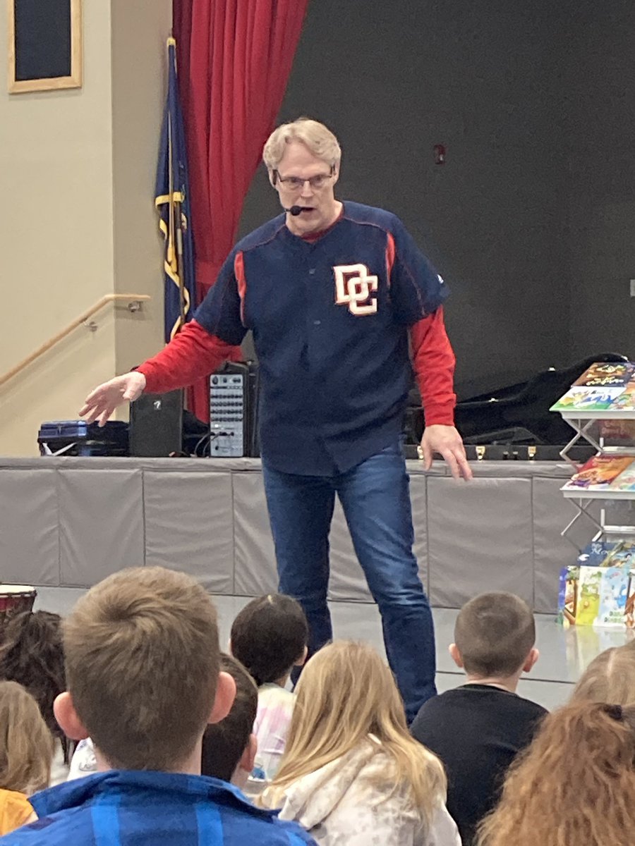 OJRSDEC's tweet photo. “Small moments are the basis for my books” said author and presenter Daryl Cobb.  Thank you @CoventryPta for sponsoring today’s lively and entertaining assembly. @OJRSD https://t.co/JRzhf4Pqz3