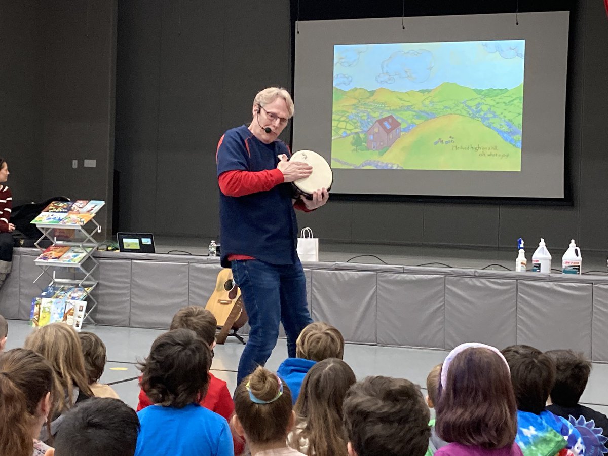 OJRSDEC's tweet photo. “Small moments are the basis for my books” said author and presenter Daryl Cobb.  Thank you @CoventryPta for sponsoring today’s lively and entertaining assembly. @OJRSD https://t.co/JRzhf4Pqz3