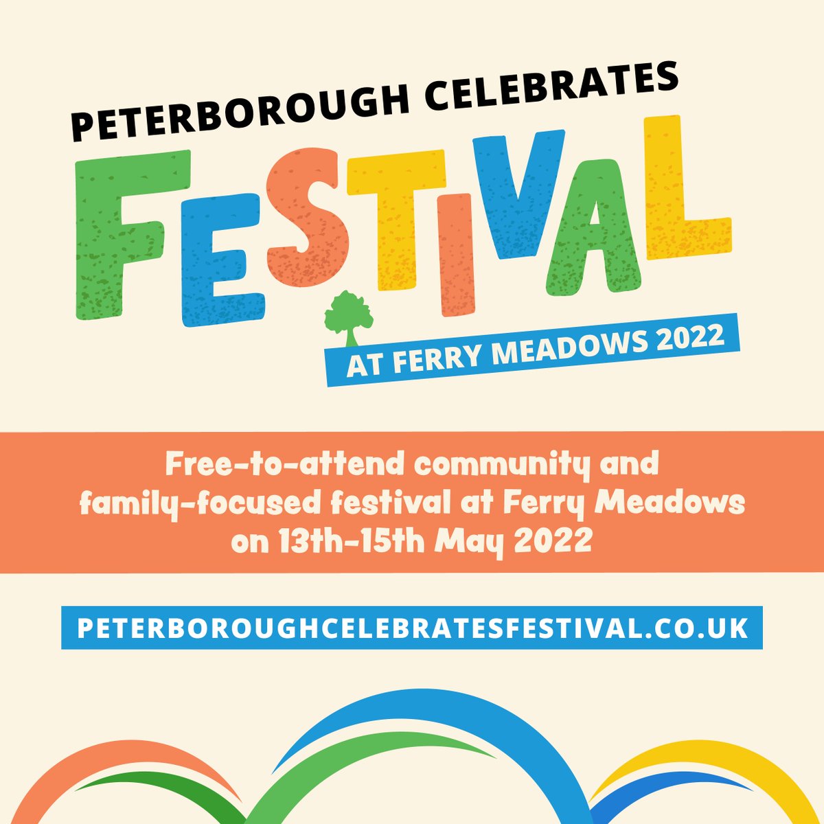 PboroCelFest's tweet photo. We're delighted to confirm a new free-to-attend, family-friendly festival taking place at Ferry Meadows on 13th-15th May 2022.

Watch this space for more announcements over the coming weeks!

https://t.co/V0JVe0kewa

#PeterboroughCelebrates #Festival https://t.co/QlJYniA7uf