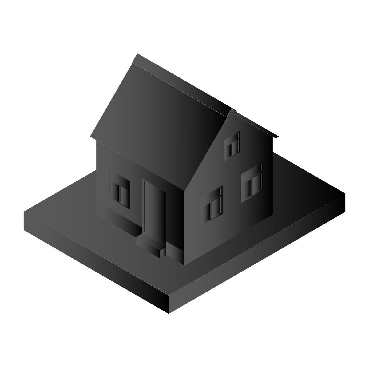 isohouses1's tweet photo. this is isohouse#5. the colors gray and black were chosen. this house looks a bit gloomy and sad but the color choice comes out well 
https://t.co/syysgCWZFI 
#nft #nfts #nftart #nftartist #nftcollector #nftcommunity #nftvienna #nftproject https://t.co/qBNwaWFCBi