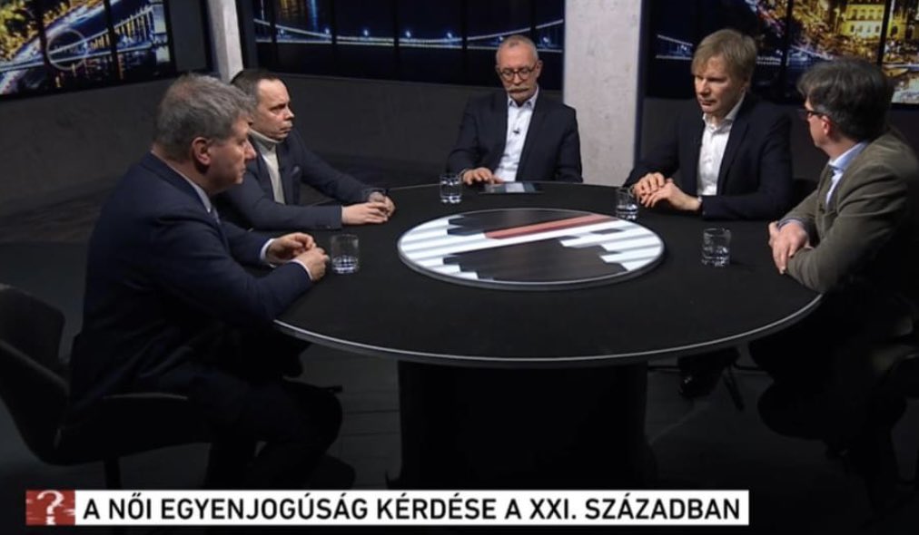 SabTopola's tweet photo. Hungarian politicians/experts discuss equal rights for women… When a picture speaks a MILLION words. https://t.co/anWXqMCnm0 https://t.co/6HYkUSBtcL