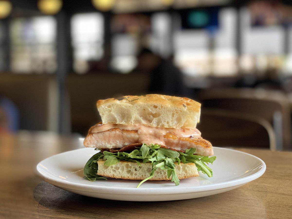 CentralWaukee's tweet photo. Our salmon sammy is just what you need to make this weekend! 

#eatlocal #freshbaked #focaccia #searedsalmon #notjustburgers #nomnom #sammys #waukee #desmoines https://t.co/jn7g3EnPL4