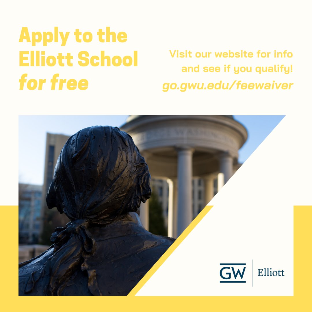ESIAGrad's tweet photo. Did you know @ElliottSchoolGW offers #feewaivers to @FulbrightPrgrm Scholars, @PickeringProg and @ppiaprogram fellows? Find details on https://t.co/g13FEtj9q8 https://t.co/lA5AptuSSk