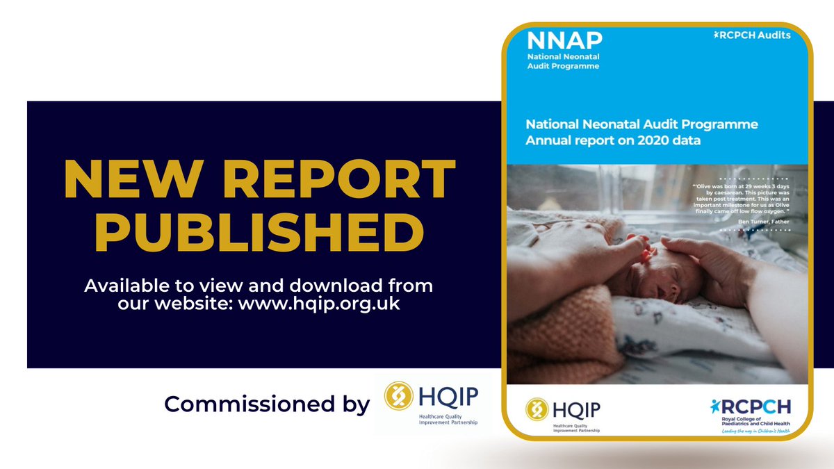 HQIP's tweet photo. NEW REPORT: The National Neonatal Audit Programme  published its annual report on 2020 data today. 

Full report: https://t.co/bZSpitacxW

@RCPCHtweets #healthcare #NNAP #NeonatalCare https://t.co/QDq1fyKnI3