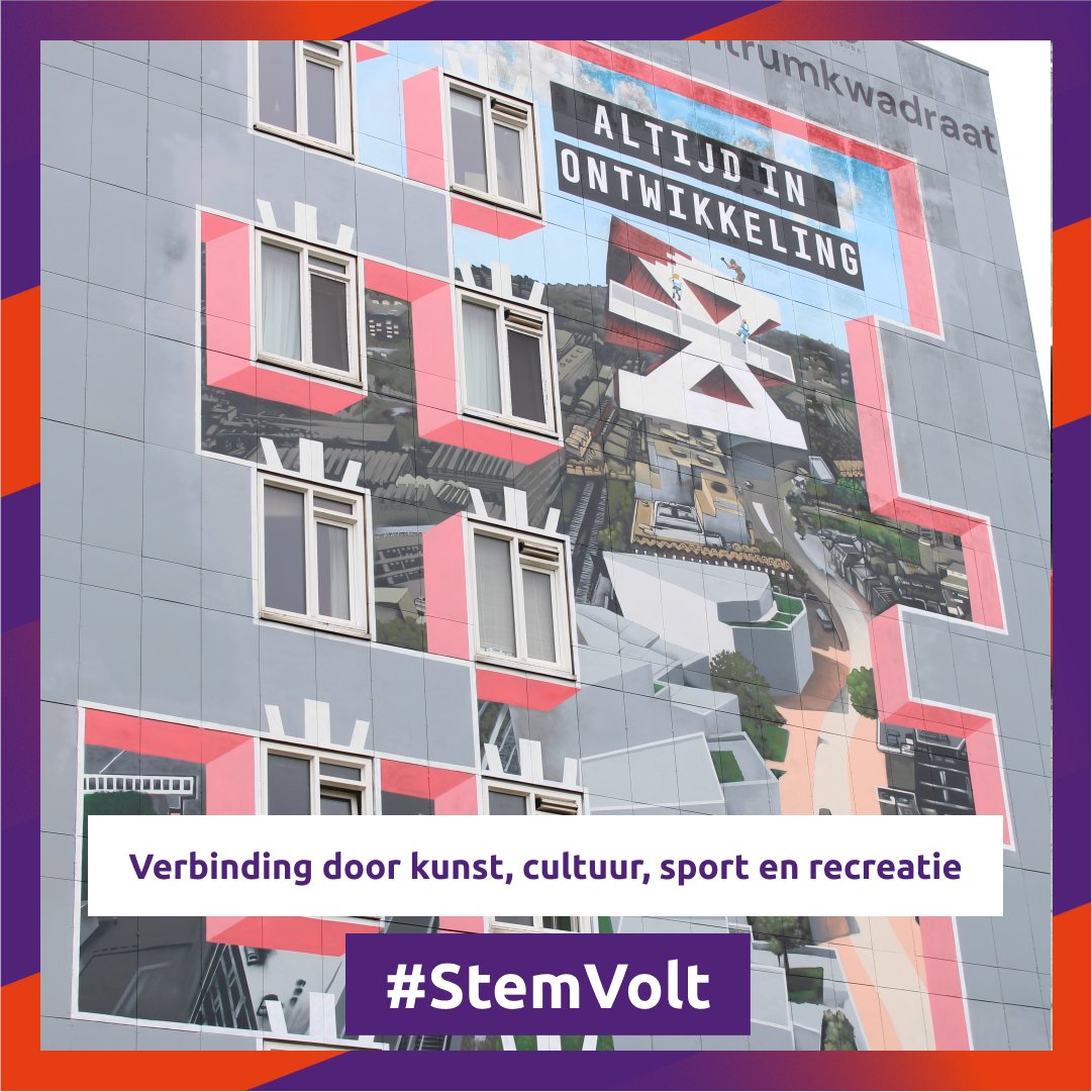 VoltEnschede's tweet photo. Kunst, cultuur, sport en recreatie zijn essentiële, waardevolle elementen in onze samenleving. 

Volt maakt zich daarom sterk voor meer en veelzijdig toekomstgericht sport- en cultuurbeleid dat gericht is op verbinden. Benieuwd hoe we dat gaan doen?

https://t.co/J8Oi7yBgYL https://t.co/TZLN0zD4RF