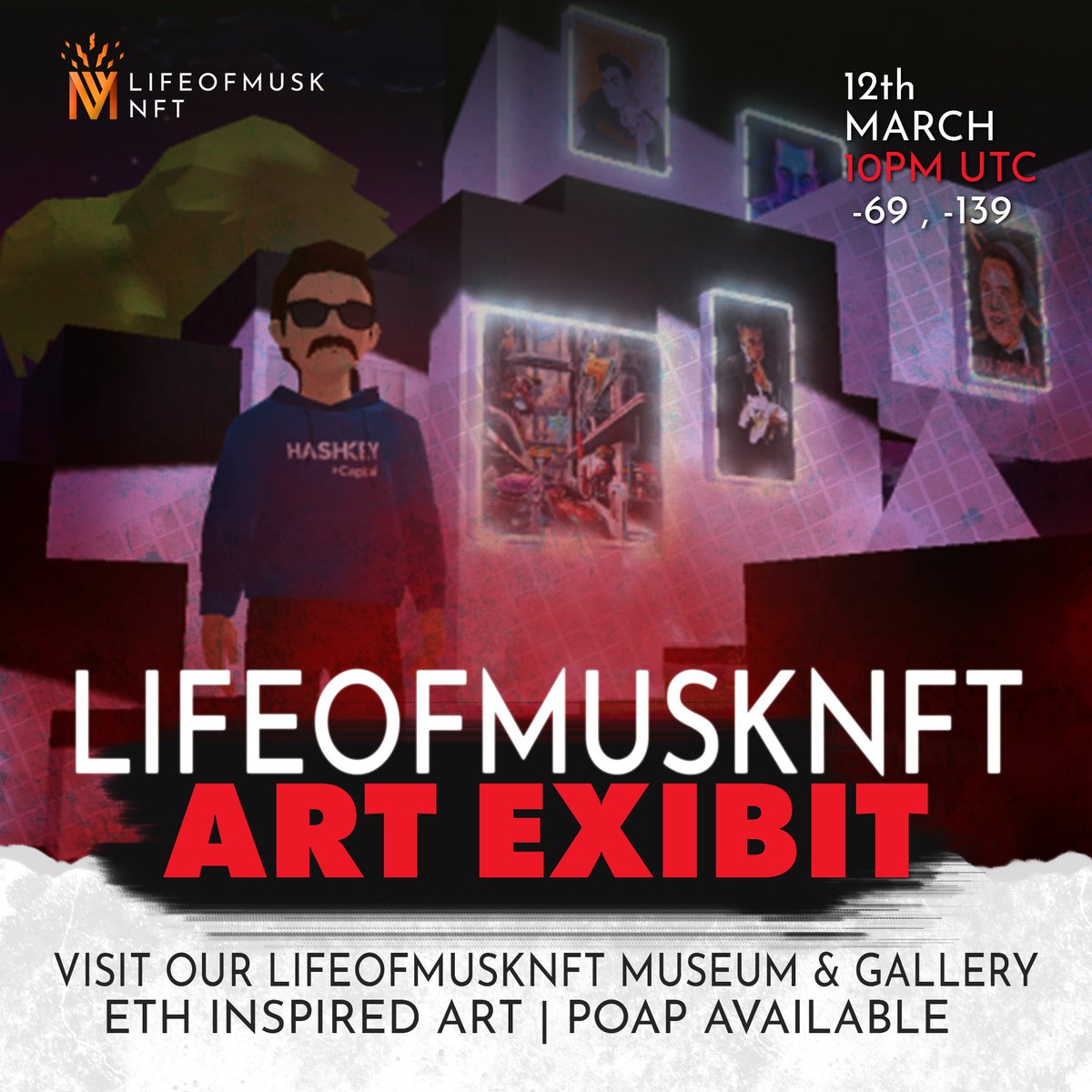 You know the drill! Saturday is just around the corner, let's go! 

March 12, 10PM UTC
<a href="/decentraland/">Decentraland</a> coordinates: -69,-139
#POAP Available

#OpenSeaNFT #Decentraland #DCL #Metaverse #NFTCommunity #NFTart #Ethereum #digitalart #success #SpaceX #business $ETH