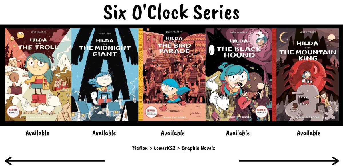 HeathBooks's tweet photo. 📚❤️Stay in the loop of series we love with #sixoclockseries! If you don't know Hilda yet put her on your list to meet right now! If you do, isn't she marvellous!? (LKS2) ❤️📚 #ReadForPleasure @FlyingEyeBooks @thatlukeperson https://t.co/aaq0lZbIX4