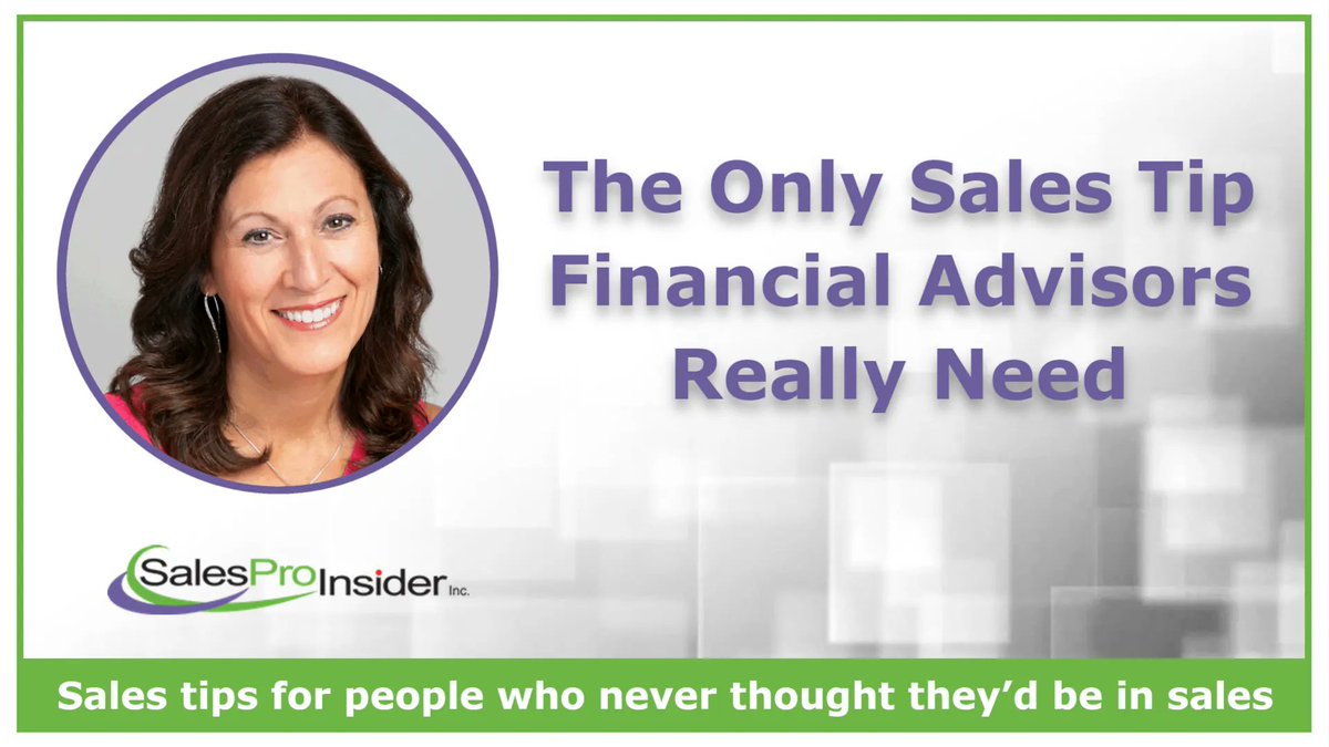 ChiefDoorOpener's tweet photo. If you have 90 seconds – watch this tip from @salesproinsider that will simplify the way you sell. That simplification will make it easy for your prospective client to make a decision. Easy=winning. #financialadvisor #ConversationsThatSell #FinancialSales https://t.co/BPMN7sdWXY https://t.co/rqoAb6QxAI