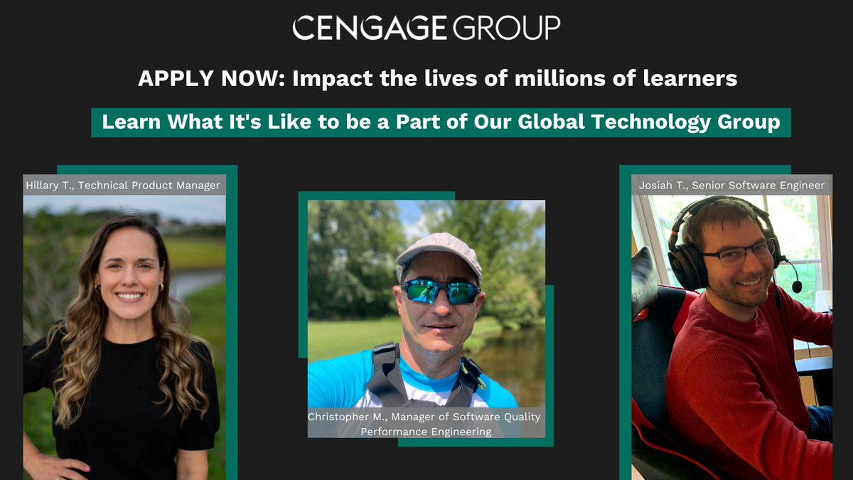 CengageLearning's tweet photo. Do you want to work for a company that offers real work-life balance, &amp; where you can bring your authentic self to work? Read the blog to discover what makes our technology team unique, how our culture empowers employees &amp; encourages ingenuity. https://t.co/rwQzM1Gb0V #techjobs https://t.co/9iLeazcGyV
