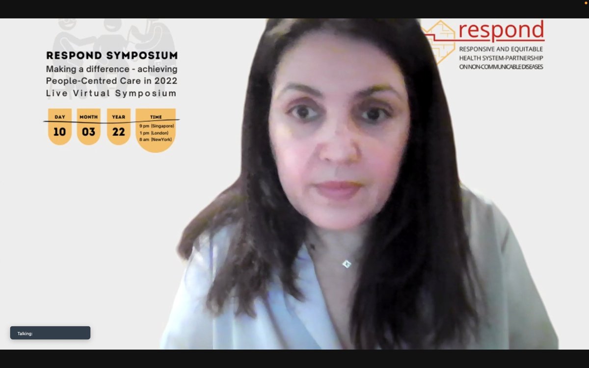 RESPONDncd's tweet photo. "To understand what is happening to #people with #NCDs, you need to understand what is happening outside the #HealthCareSystem." Thank you @DinaBalabanova for asking the question - "where do we start?" https://t.co/FAATROqQwO