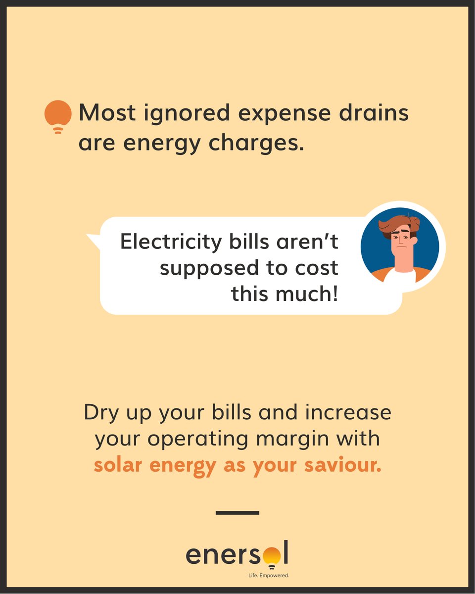 EnersolSolution's tweet photo. With the right #energy solutions, #electricity bills costs low or zero.

Our team, along with the abundant source of energy - the sun, has enabled many users with solar energy and helped them reduce their electricity bills.
---
#enersol #solarpanel #solarenergy #saving https://t.co/VDr0kq7agL
