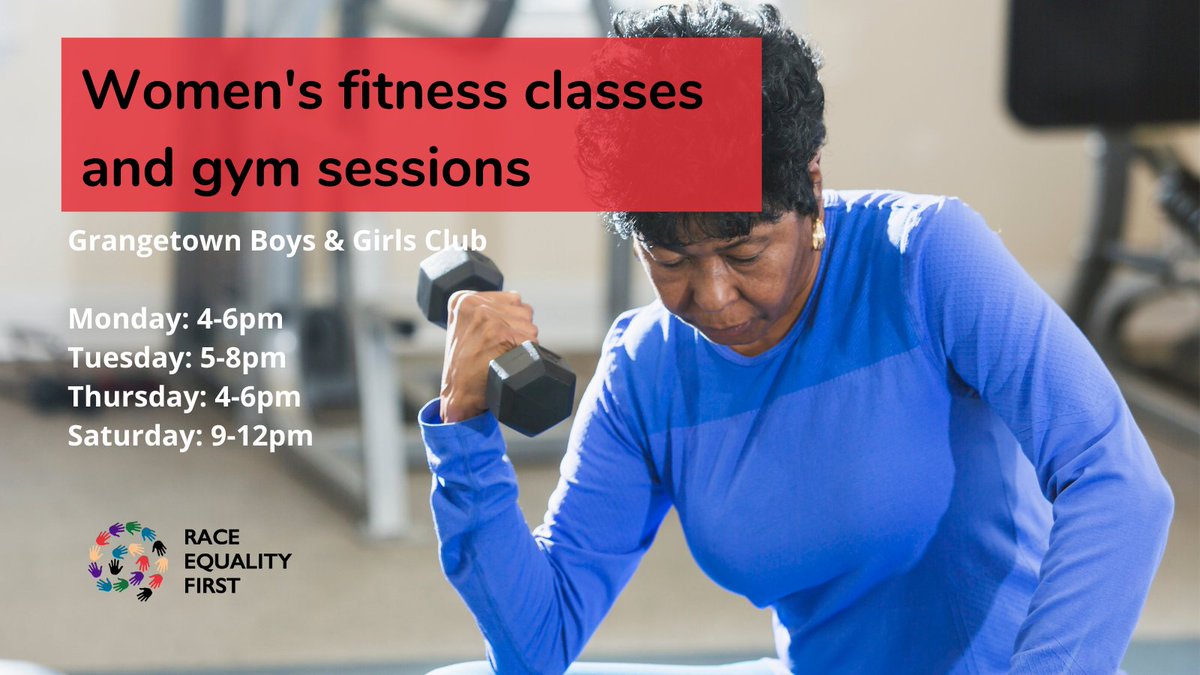 We're delighted to be supporting women's fitness classes and gym sessions with Shaunna at Grangetown Boys &amp; Girls Club Gym. Sessions are free and booking essential. Email shaunnadriscoll@outlook.com or roon.adam@raceequalityfirst.org.uk or call 029 2048 6207 for more info/to book