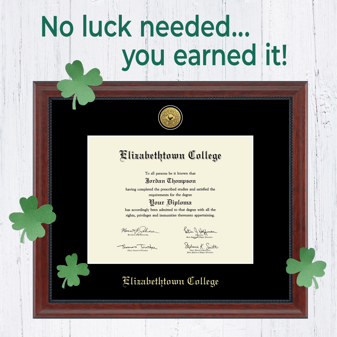 Make them green with envy and frame this once-in-a-lifetime @etowncollege achievement! #etowncollege #bluejaysalways #EarnItFrameIt <a href="/diplomaframe/">Church Hill Classics</a> ☘️ @etowncollegestore.com