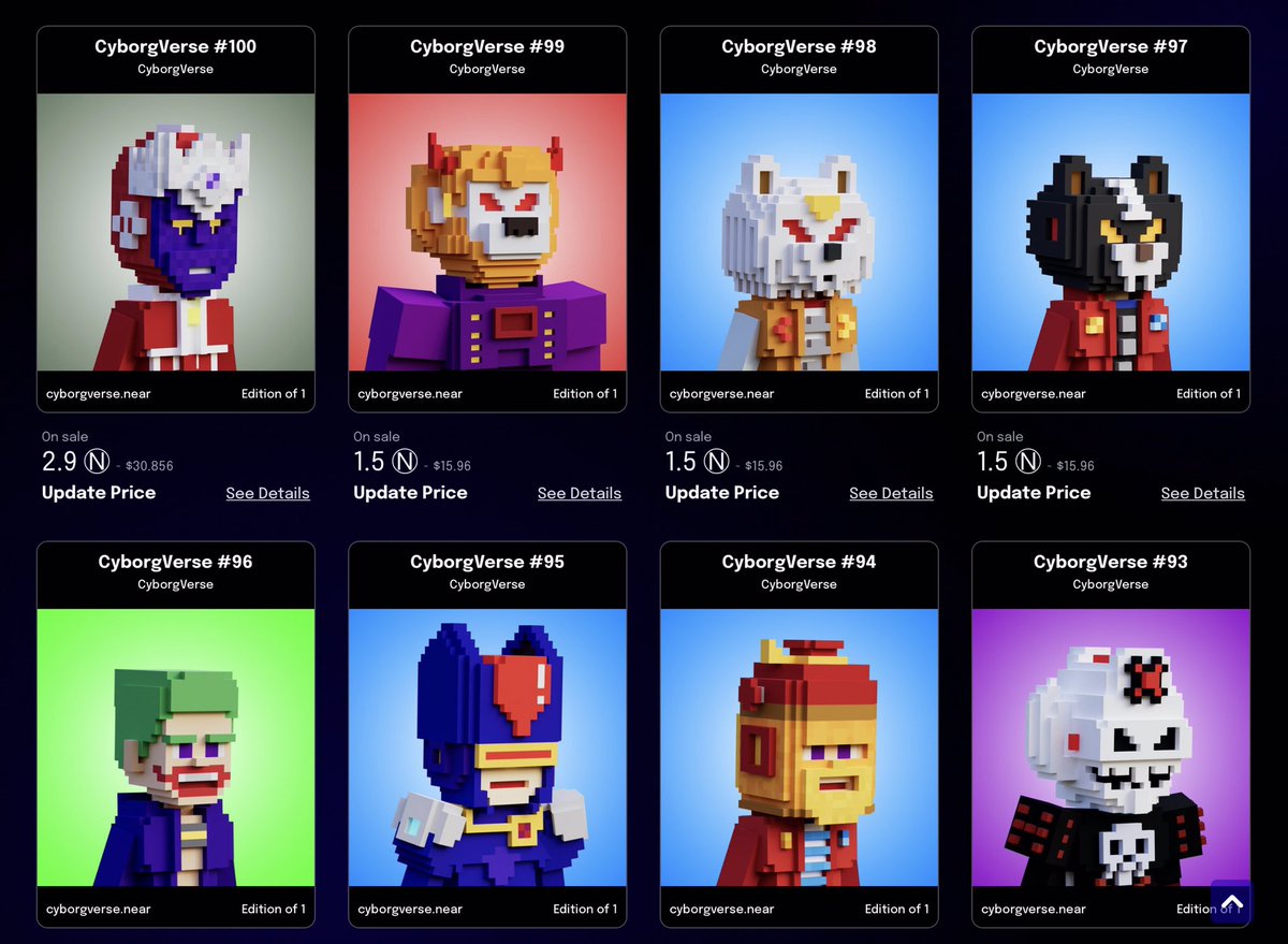Cyborgverse's tweet photo. New Drop CyborgVerse Collection NFT at Paras
100/999 Collection

Click Here
https://t.co/I7tXMlUYLo

#NFT #NearProtocol #Paras #CyborgVerse #MetaCyborg https://t.co/7hFVB5Z24u