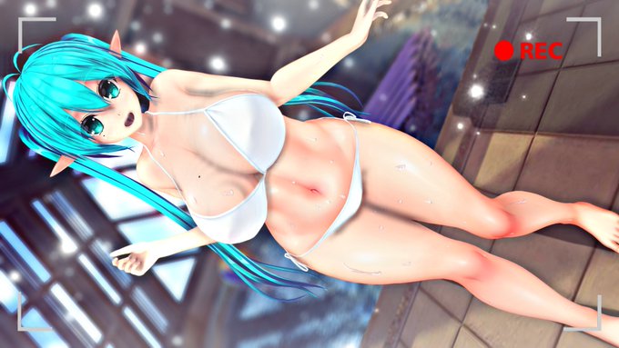 うちのこの清楚な白ビキニグラビアです #COM3D2 