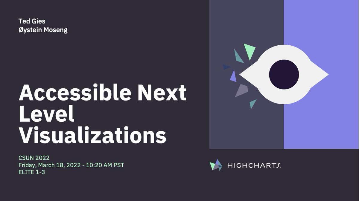 oysteinmoseng's tweet photo. Me and @tedgies1 will be presenting at #CSUNATC22 in a week or so, talking about accessibility for scatter plots (especially big datasets), as well as drill down interactivity in charts. We're pretty friendly so please come talk to us! https://t.co/LQiYpH3ZV9