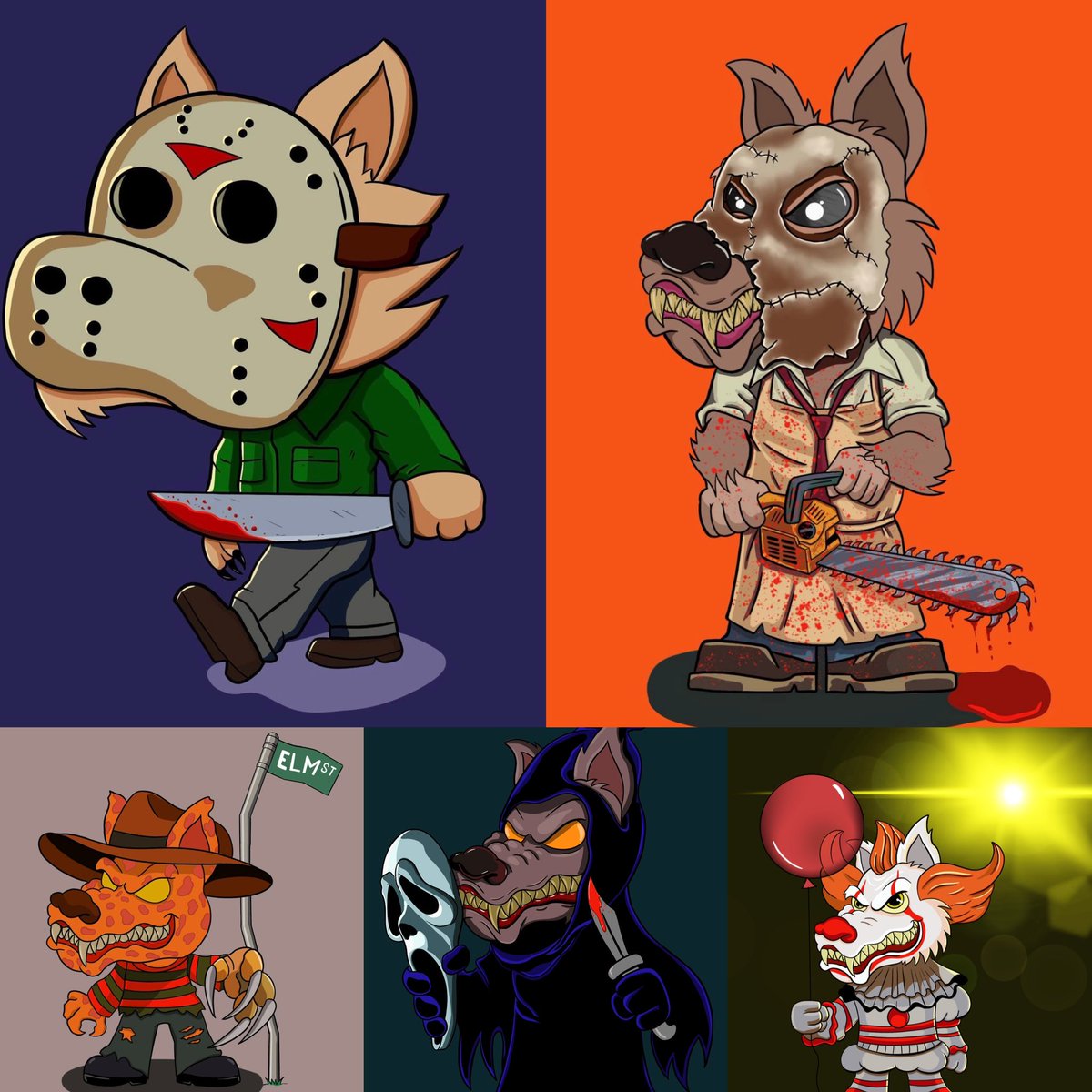 ONLYWOLVESNFT's tweet photo. HORROR PACK COMPLETE.
Which one do you like?
#nft #NFTs https://t.co/VkWdF0ftS0