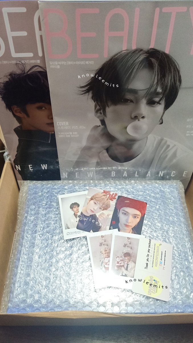 knowleemits's tweet photo. ˚ ⋆ #knowmails ₍ ᐢ.ˬ.ᐢ₎˚୨💌୧ ,
lee know magazines + skz sg2022 are here!! thank you as always @hyunsungcart for the secured packaging. these items came home safely. 🤍 will never get tired to share my good experiences with you. to more budols! #HSCPHFEEDBACK ✨ https://t.co/ASh8HQZlrl