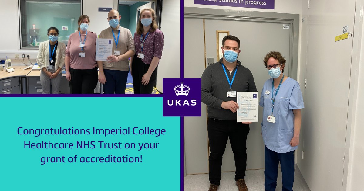 UKAS's tweet photo. We would like to congratulate the Audiology, Echocardiography, Sleep Science and Respiratory services at Imperial College Healthcare NHS Trust for achieving their grant of accreditation to the IQIPS standard! @ImperialPeople #ImperialHCS https://t.co/4ZR0eFtxT8