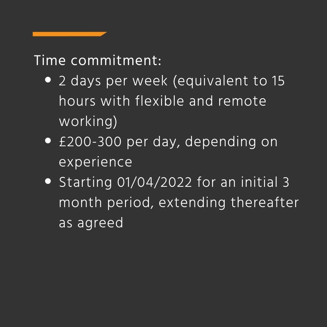 We're looking for somebody to join our team. Email info@theintercooler.co.uk for the full job spec.