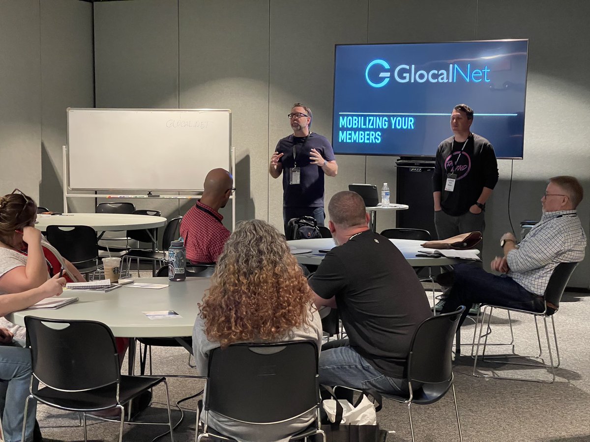 GlocalNet's tweet photo. What a day at #Exponential22 @churchplanting! Here is @Bezner and @scottvenable teaching on Mobilizing Your Members To Serve Your City & The World. https://t.co/vOhfLTU1pu