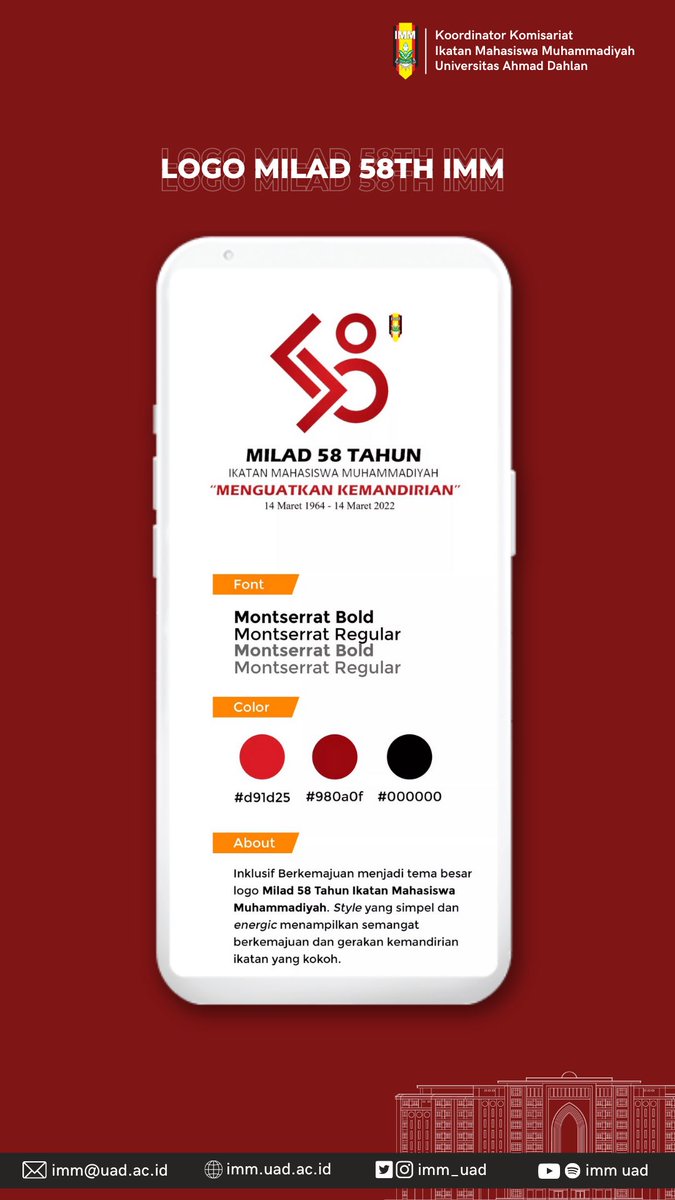 imm_uad's tweet photo. Logo Milad 58 Tahun IMM dapat diunduh disini 👇🏻
https://t.co/j3jzCaAuQY https://t.co/d9Wnpc7Fex
