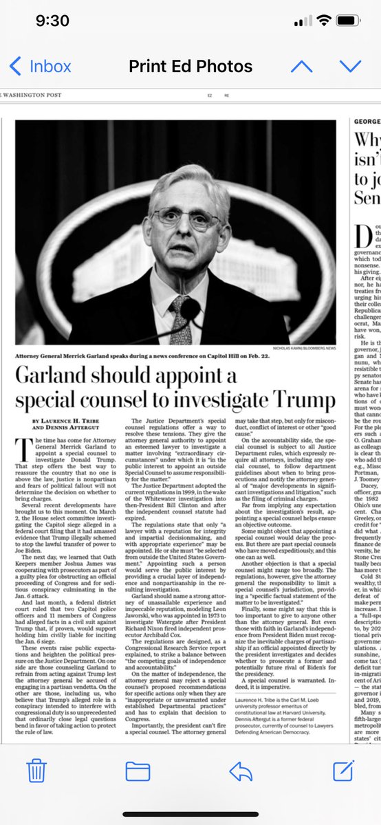 tribelaw's tweet photo. Today’s Washington Post, pg. A23 https://t.co/O83V27XvHN
