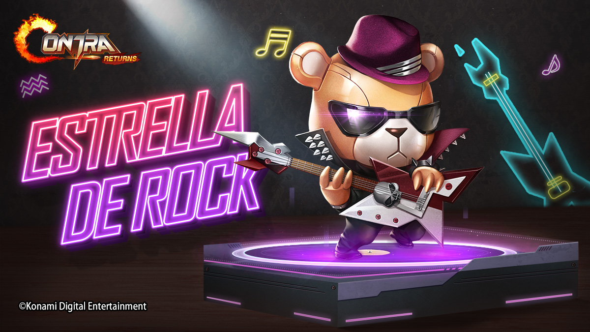 ContraReturnsES's tweet photo. 🎶🎶
¿Quieres una estrella de rock? No es Slash, ¡pero es igual de bueno!
Echa un vistazo al nuevo compañero: Estrella de Rock, ¡capaz de usar música para acabar con tus enemigos! 🎸
¡Disponible del 3 al 24 de marzo!
#EstrellaDeRock
#ContraReturns
#ContraReturnsLATAM https://t.co/Ep1i3CjgO5