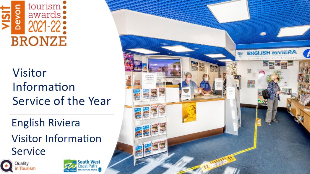 Such an important category – supporting business and customers during the last year – next is #VisitorInformation of the Year sponsored by @swcoastpath #DevonTA Bronze goes to @EnglishRiviera Visitor Information Centre @ERBIDCo @swcoastpath #DevonTA