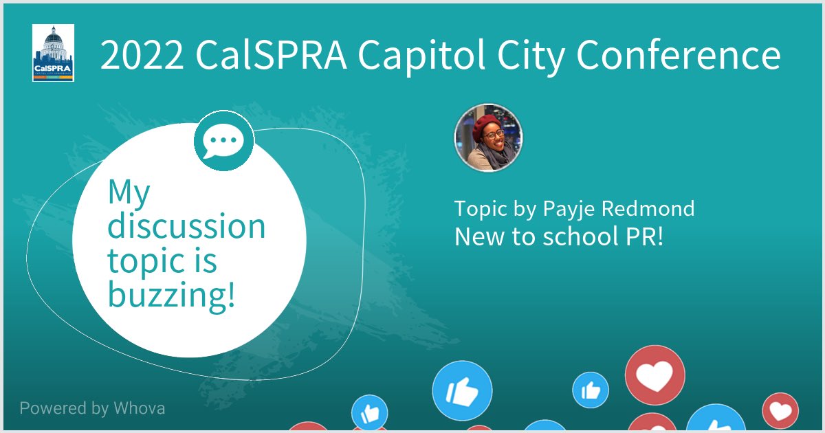 PayjeRedmond's tweet photo. Wow, my thread is on fire! 🔥🔥🔥 Check out the discussion on the event app. #CalSPRA2022 - via #Whova event app https://t.co/Usbev6l5sq