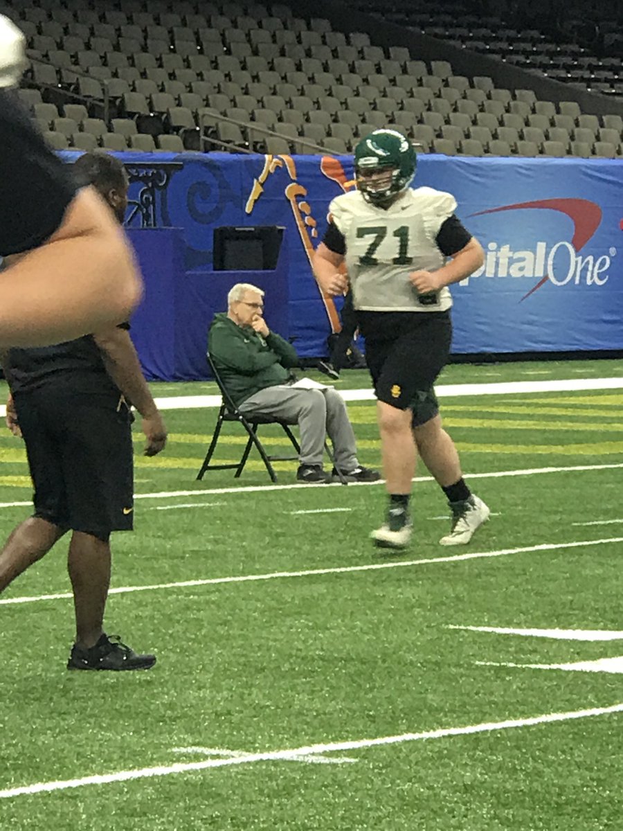 sportsiren's tweet photo. Dear George DeLeone. 
One of my favorite coaches ever. Here he is with ⁦@BUFootball⁩ at the Sugar Bowl in 2019. He is a legend in football. Gonna miss him!!!! https://t.co/WPWuXuWKmH