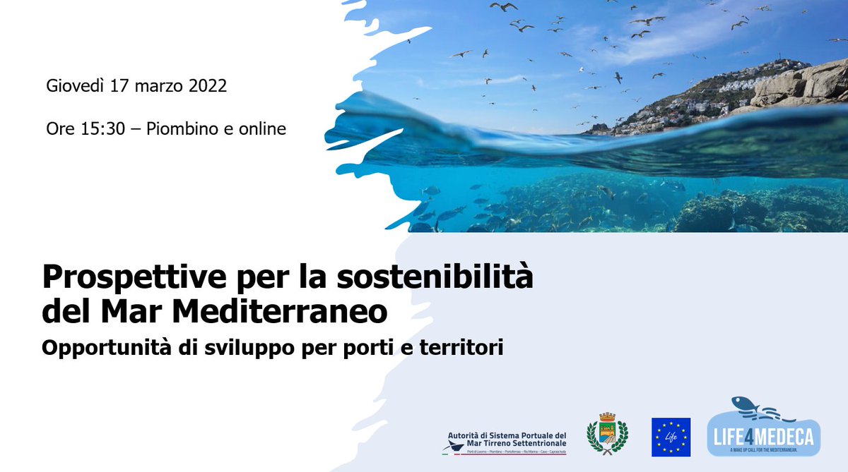 LIFE4MEDECA's tweet photo. Il 17 marzo alle ore 15:30 il progetto LIFE4MEDECA ha organizzato l'evento "Prospettive per la sostenibilità del Mar Mediterraneo". 
Link per seguirlo: https://t.co/GG8iXl1BTl https://t.co/YBinmyiVIG