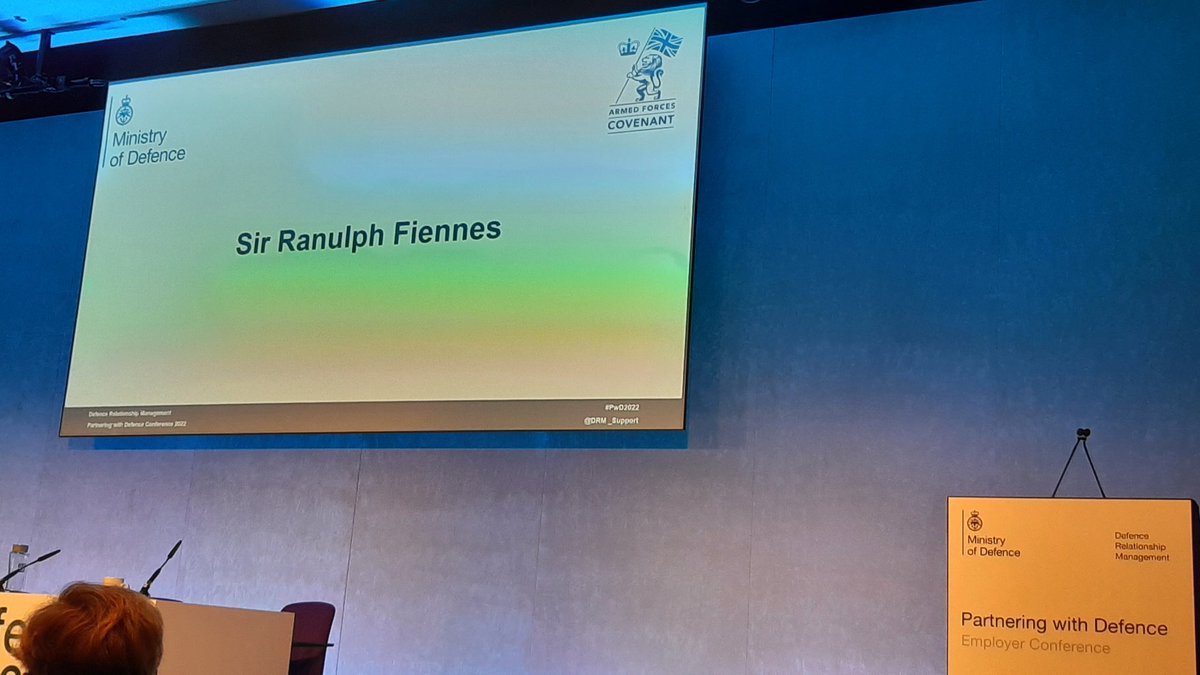 gill_niblock's tweet photo. I'm so looking forward to hearing Sir Ranulph Fiennes speak next at the #PWD2022 Partnering with Defence Conference https://t.co/4vdmYDCeic