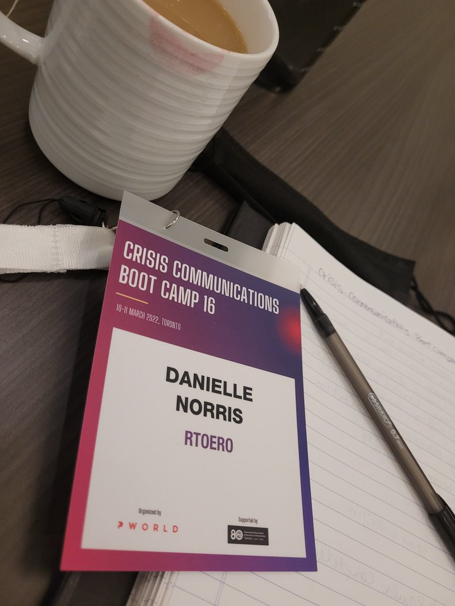 All set for Crisis Communications Boot Camp. #CCBC16