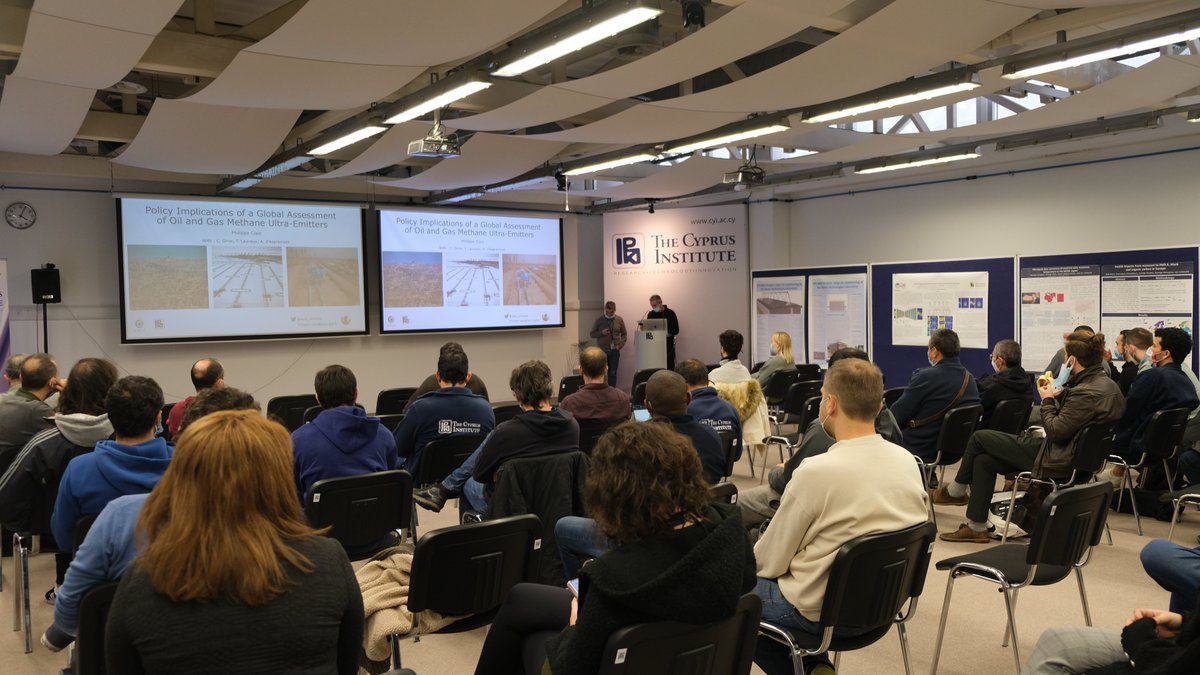 CyprusInstitute's tweet photo. On Thursday, March 10, 2022, CyI organised the Colloquium entitled "Policy Implications of a Global Assessment of Oil and Gas Methane Ultra-Emitters". The speaker was Professor Philippe Ciais, CARE-C, The Cyprus Institute #CyI #thecyprusinstitute #colloquium #CARE_C @EMMECARE https://t.co/PW9d7e8I0x